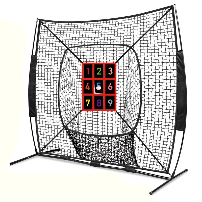 Practice Net Hitting - 9-Section Numbered Strike Zone Trainer (No