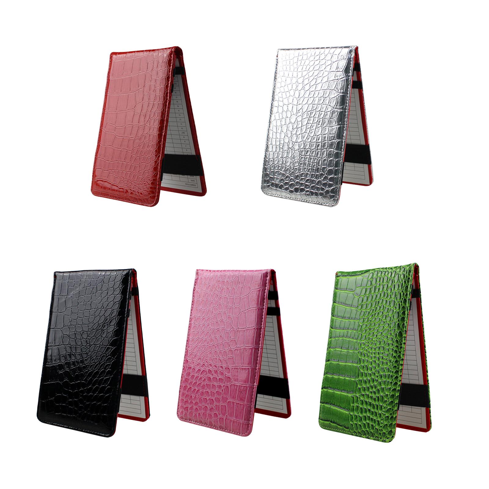Golf Scorecard Holder - PU Leather Golf Scorecard Holder Yardage