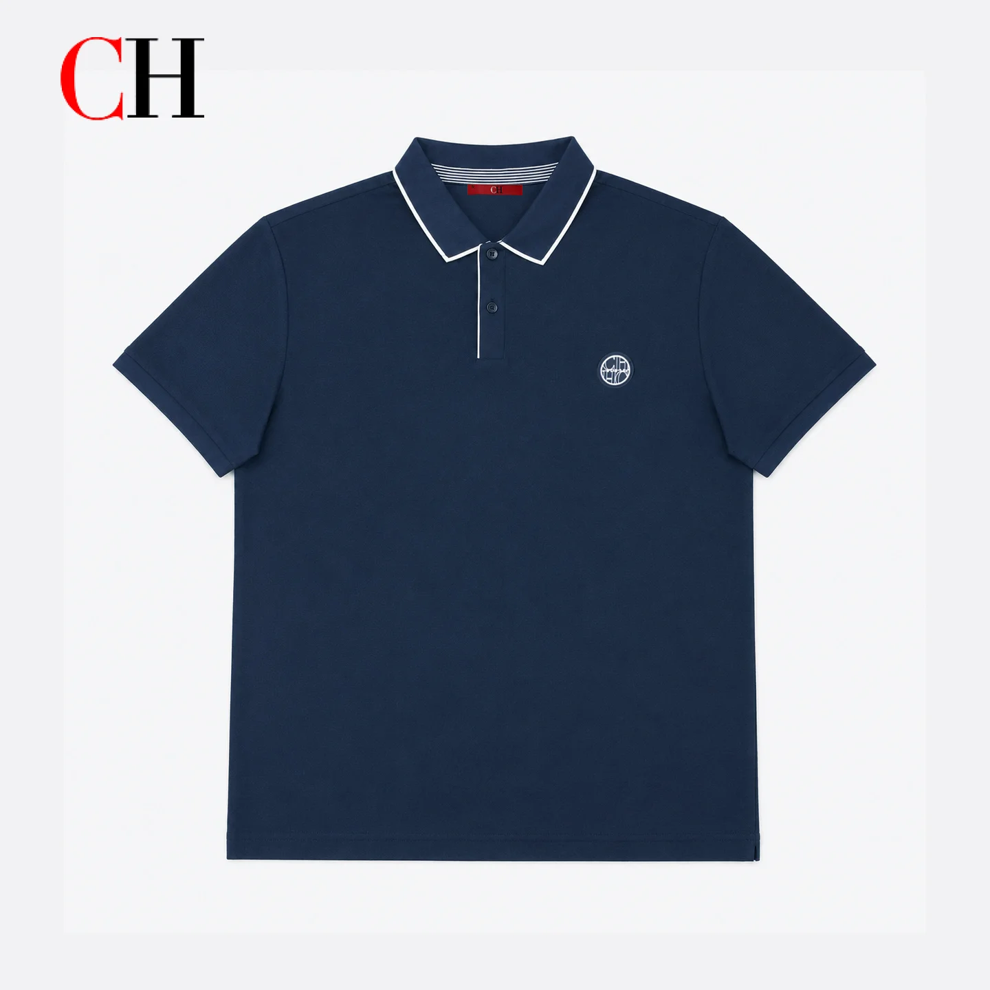 CH Men Single White Tipped Col - Golf Equipment Logo recension och pris