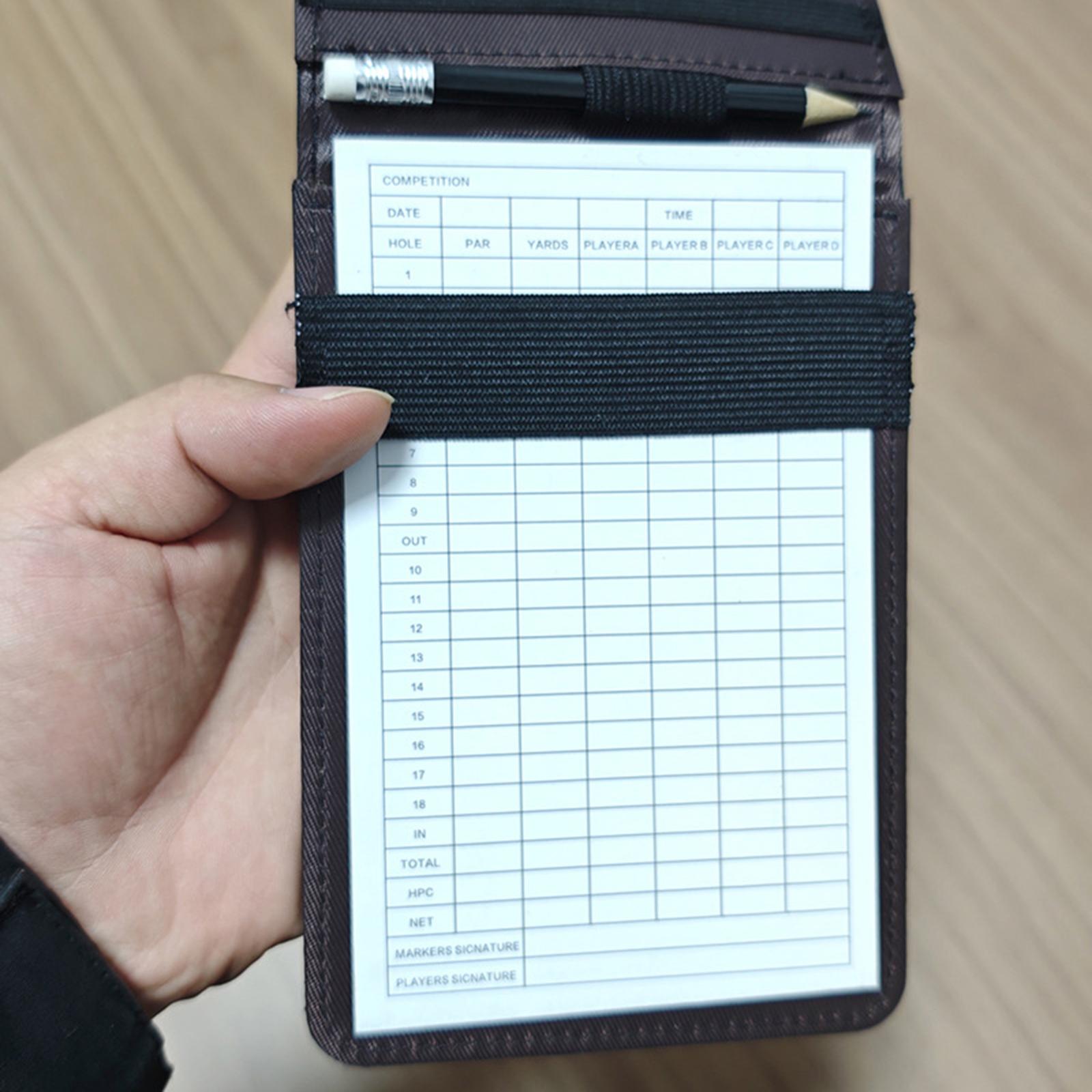 PU Leather Golf Scoring Book R - Golf Scorecard Holder recension och pris