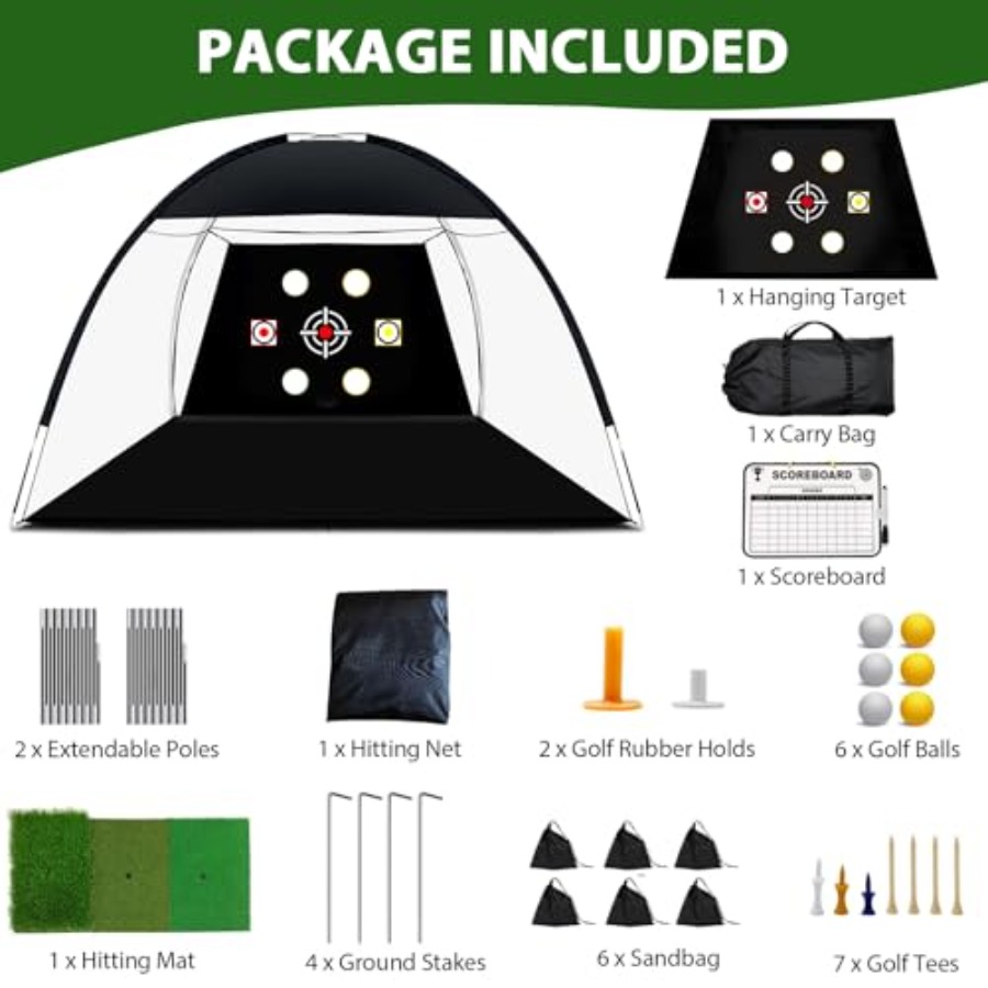 Golf Net, 10x7 Ft Practice Hit - Practice Net Hitting recension och pris
