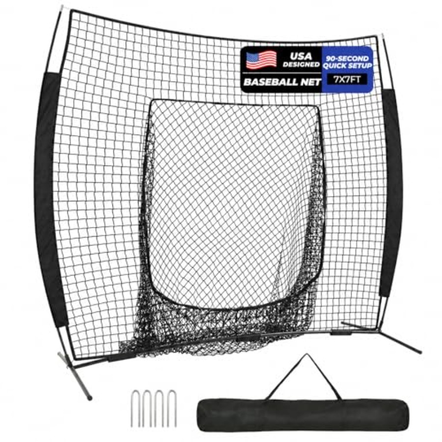 7 x 7 Feet Baseball Net, Baseb - Practice Net Hitting recension och pris