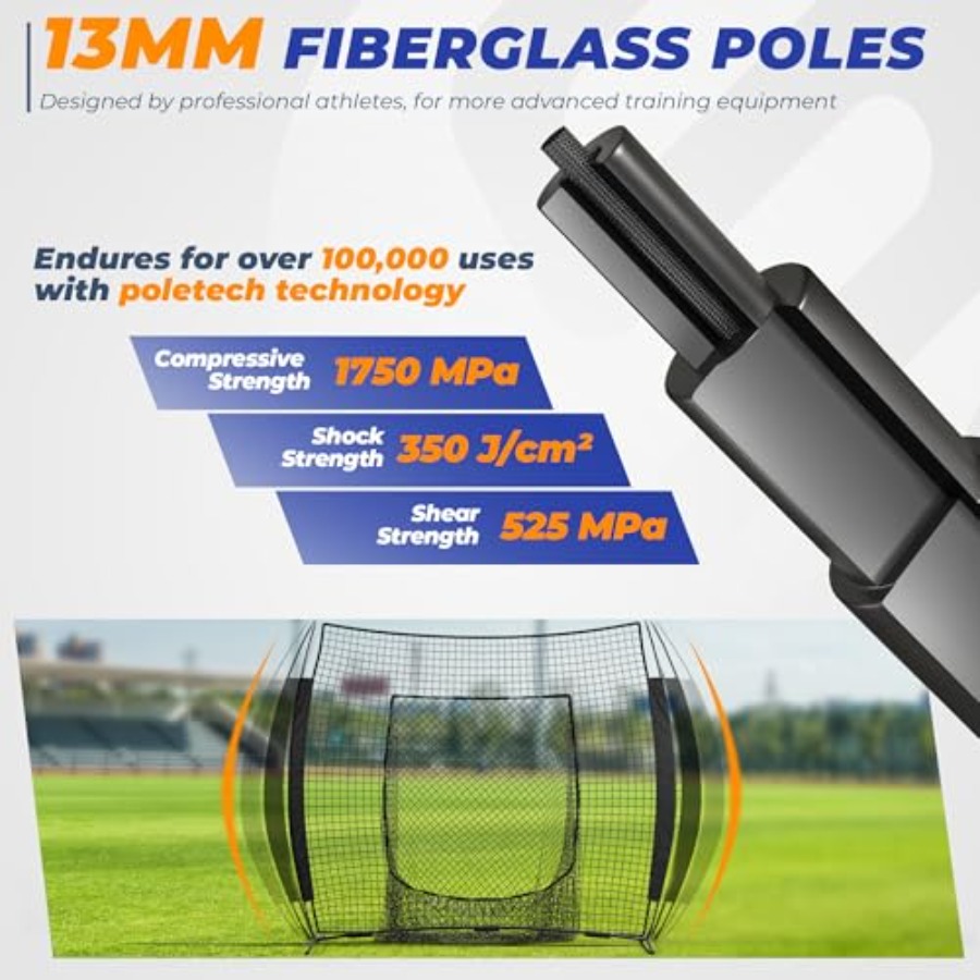 7 x 7 Feet Baseball Net, Baseb - Practice Net Hitting recension och pris
