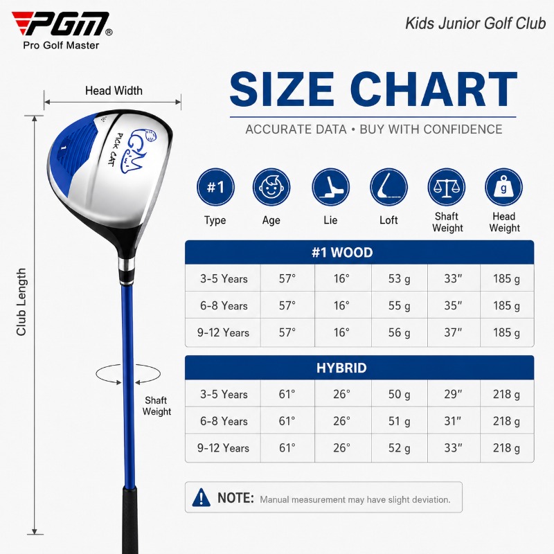 PGM Kids Golf Club Junior Wood - Golf Equipment For Kids recension och pris