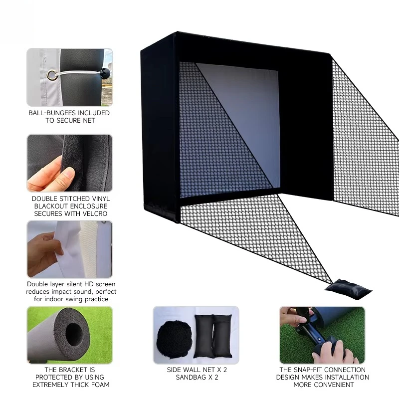 Golf Simulator Enclosure Nets  - Practice Net Hitting recension och pris